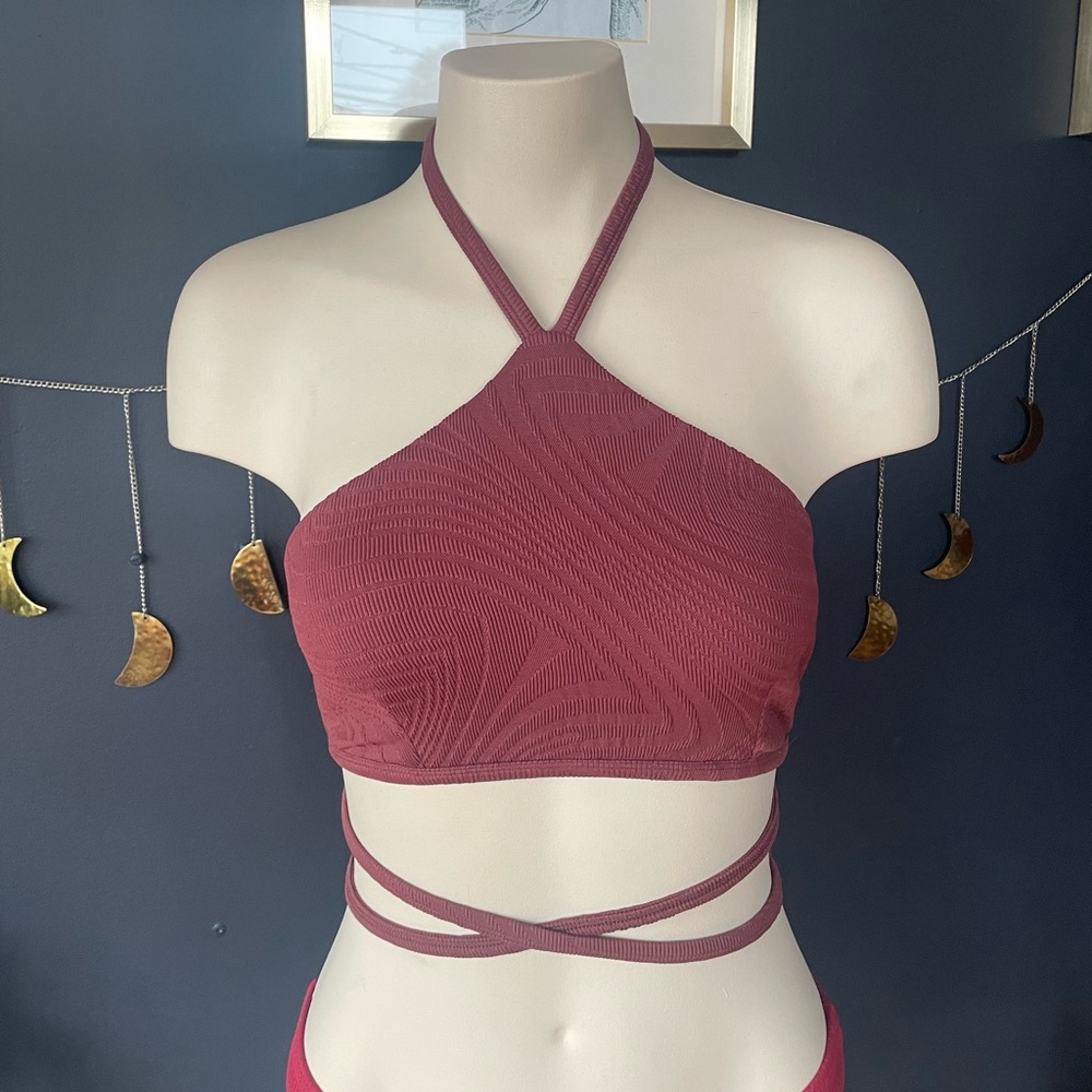 Cross wrap bikini top